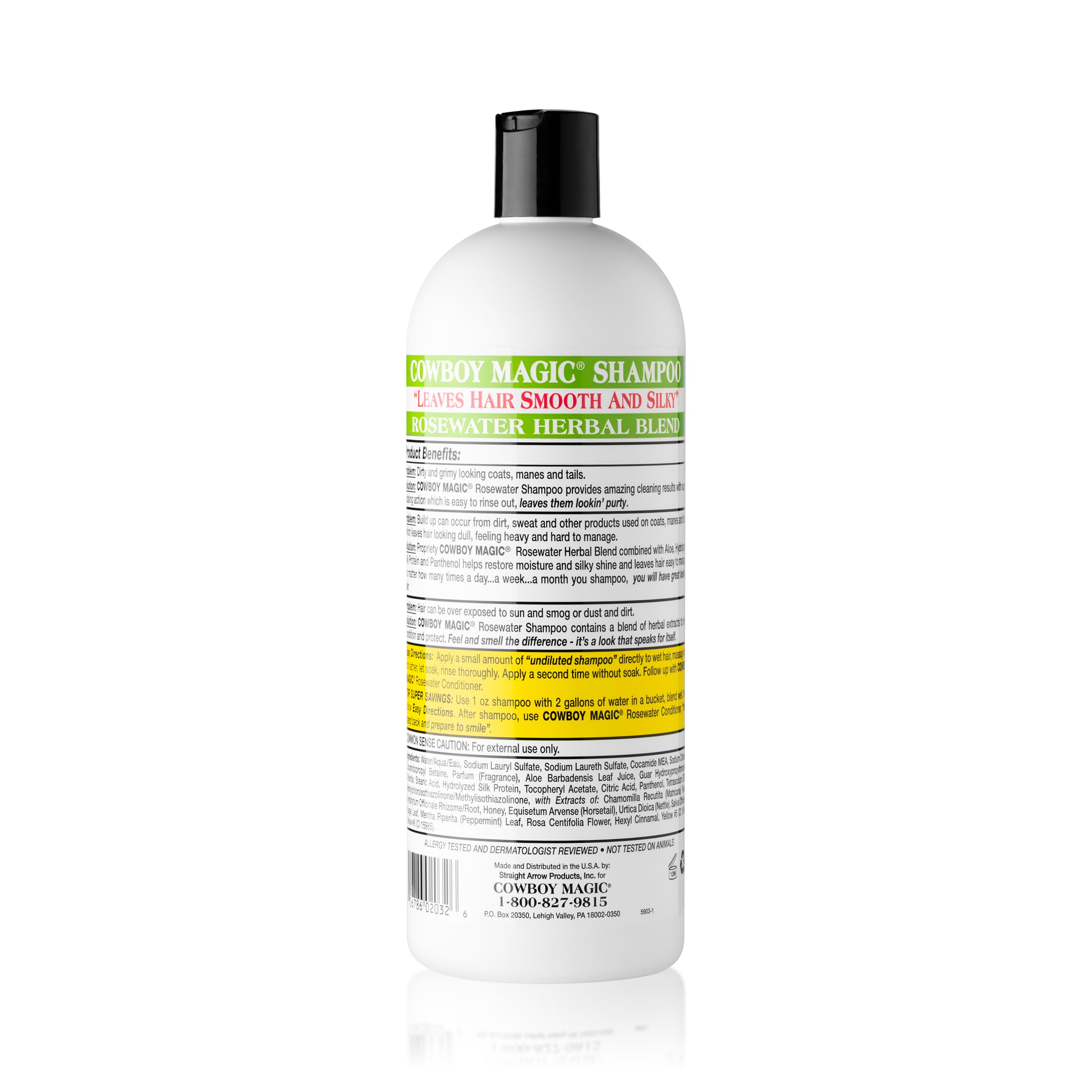 Rosewater Shampoo - Gentle, Deep-Cleaning Formula with Honey