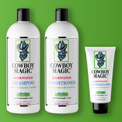 Rosewater Shampoo, Rosewater Conditioner 32 Ounce, and Detangler & Shine 4 Ounce 3 Piece Bundle