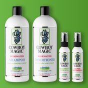 Rosewater Shampoo, Rosewater Conditioner 32 Ounce, Greenspot Remover, and Super Bodyshine 3.4 Ounce 4 Piece Bundle
