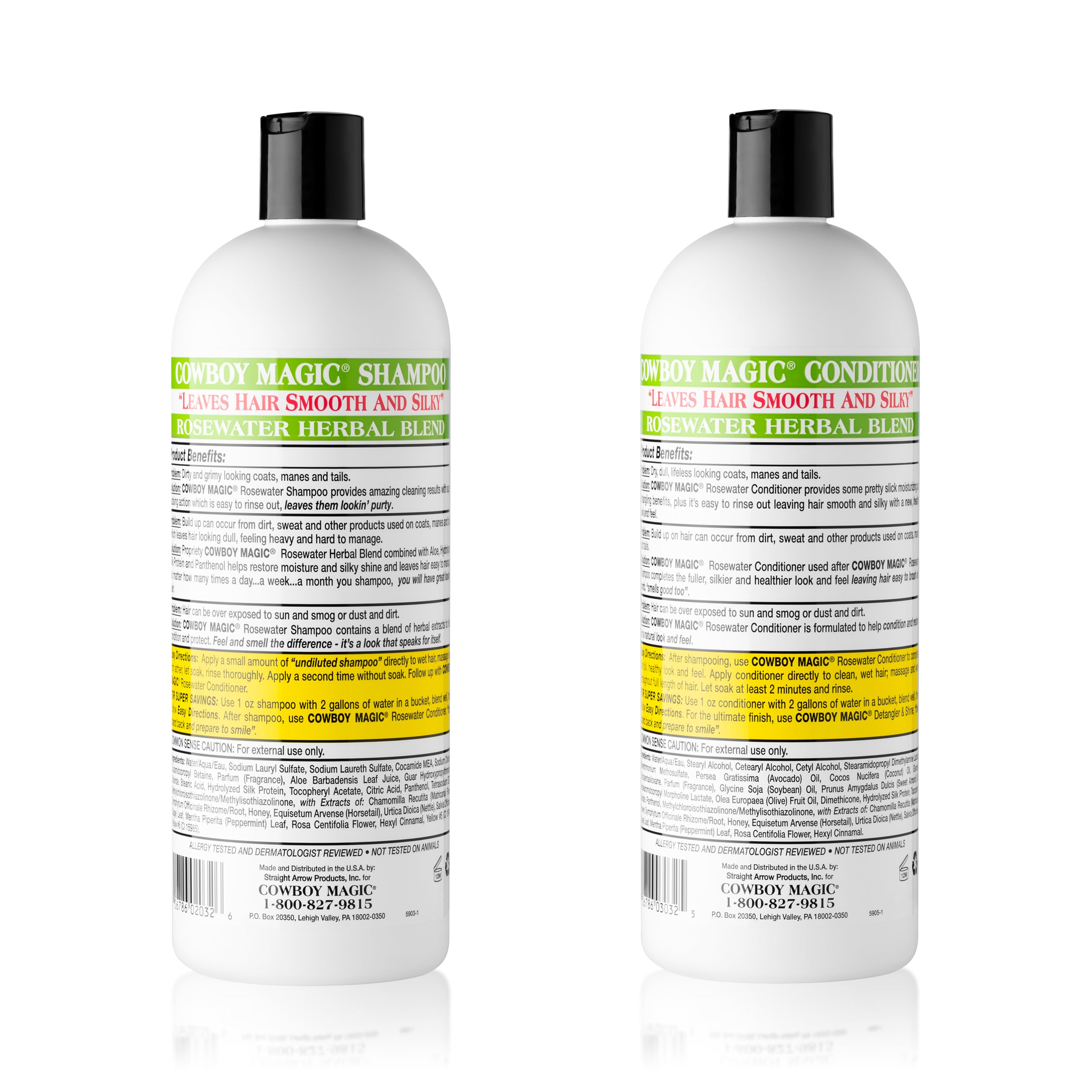 Rosewater Shampoo & Rosewater Conditioner 32 Ounce 2 Piece Bundle