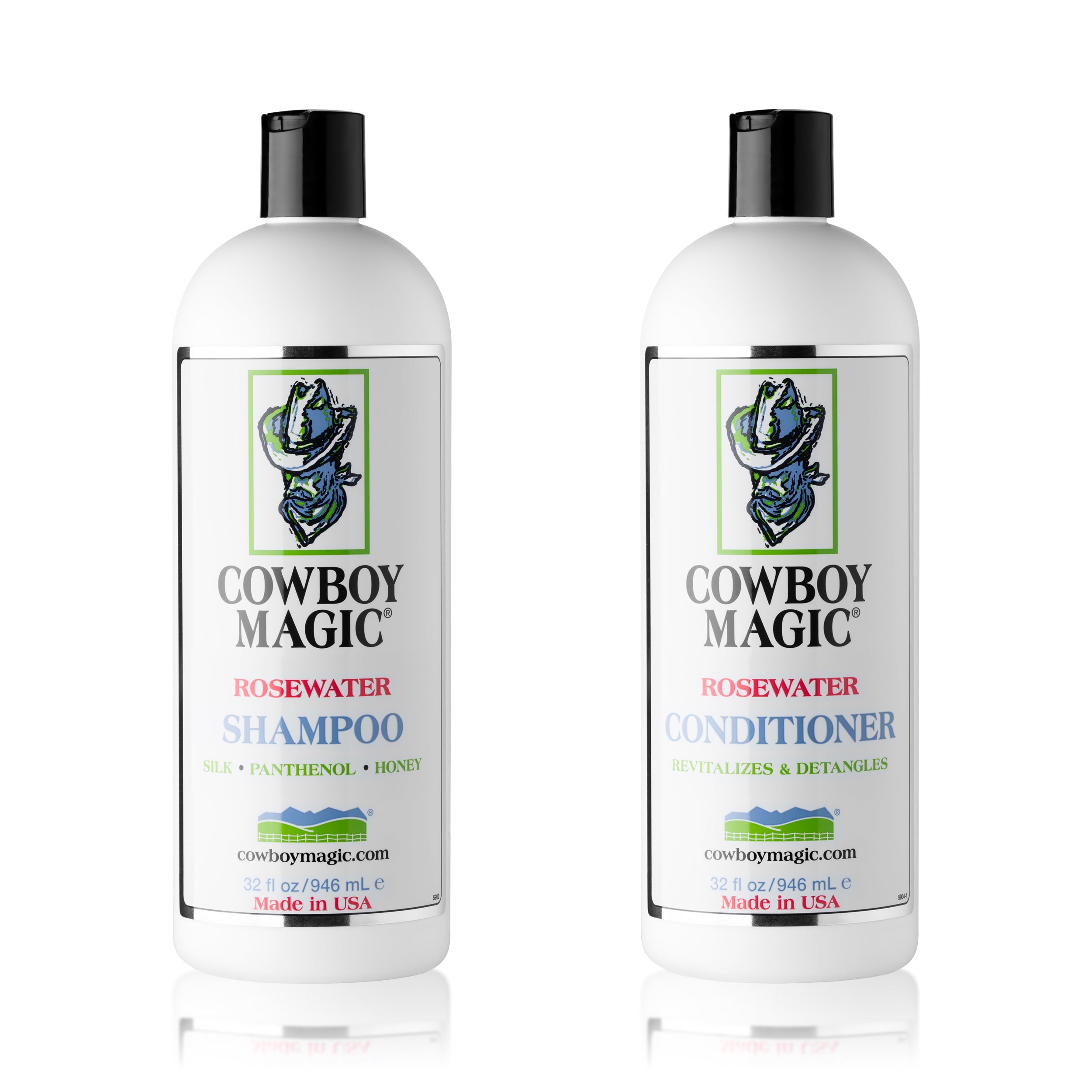 Rosewater Shampoo & Rosewater Conditioner 32 Ounce 2 Piece Bundle