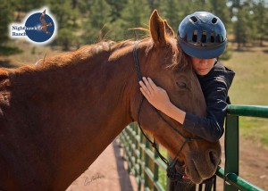 Tony showing his love and gratitude to his therapy horse, Bo. This is the 2nd summer Tony and Bo have spent together, their bond is evident. 